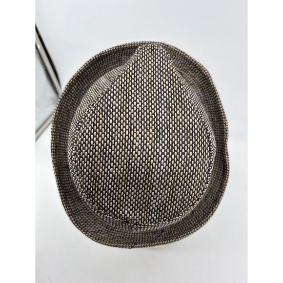 Nick Graham Post-Prep Fedora Hat 100% Paper Woven Design Black Band Classic Styl - Picture 5 of 7